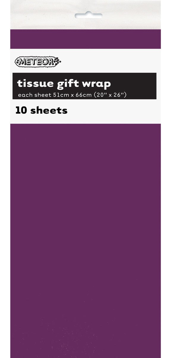 TISSUE PAPER 51x66CM 10PK - DEEP PURPLE