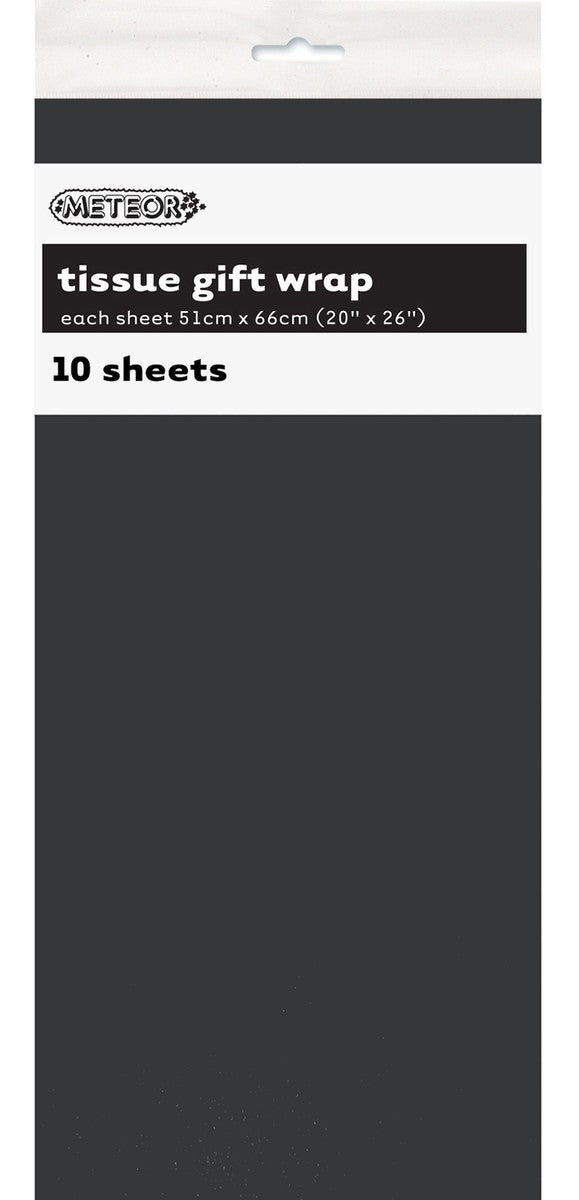 TISSUE PAPER 51x66CM 10PK - MIDNIGHT BLACK