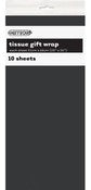TISSUE PAPER 51x66CM 10PK - MIDNIGHT BLACK