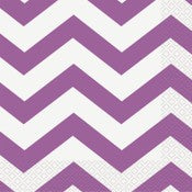 Lunch Napkins 16pk Chevron Pretty Purple