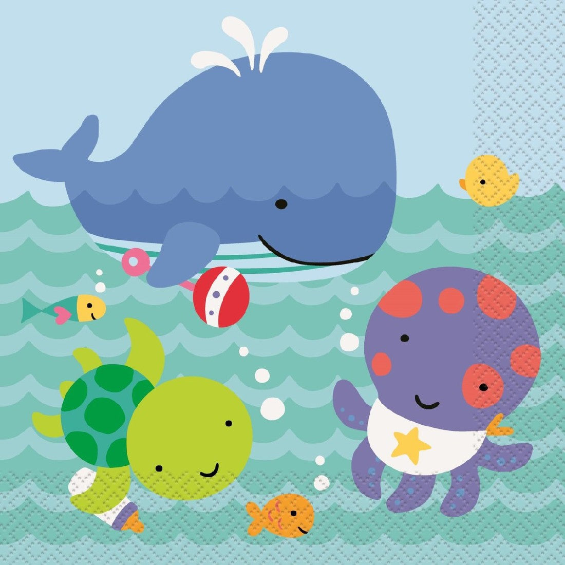 Under The Sea 20pk Luncheon Napkins 2ply 33cm x 33cm (13" x 13")