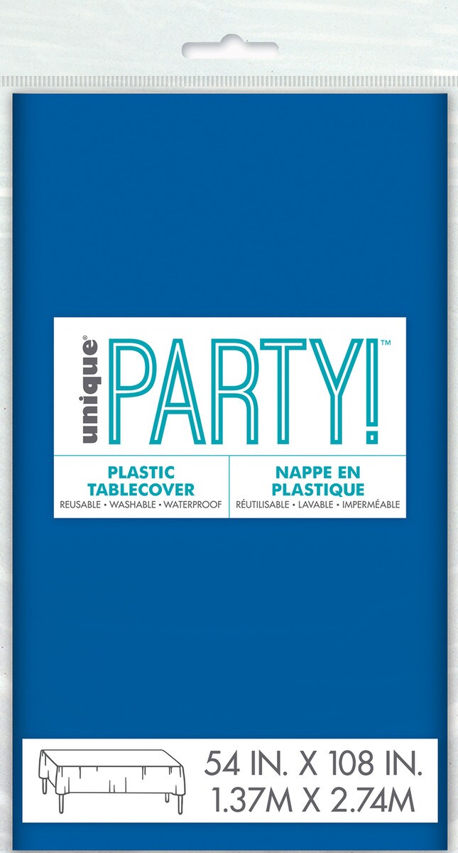 PLASTIC TABLECLOTH 1.37x2.74M - ROYAL BLUE