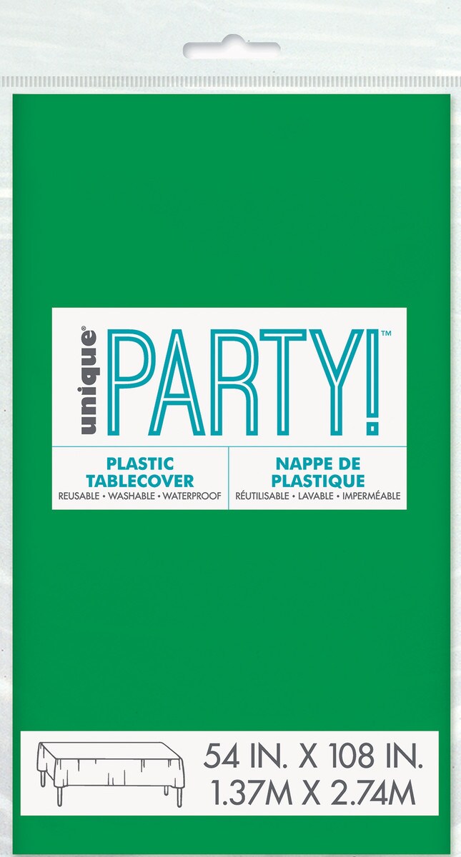 PLASTIC TABLECLOTH 1.37x2.74M - EMERALD GREEN