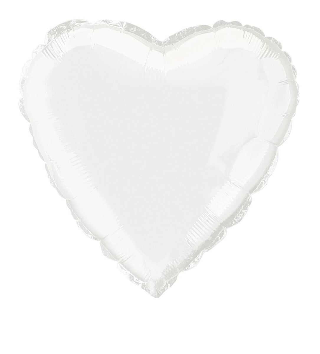 White Heart 45cm (18") Foil Balloon