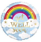 Foil Balloon 45cm Rainbow Get Well Soon