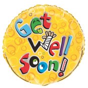 Foil Balloon 45cm Round Get Well Soon