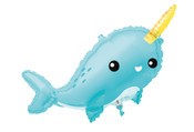 Giant Narwhal Foil Balloon 93cm