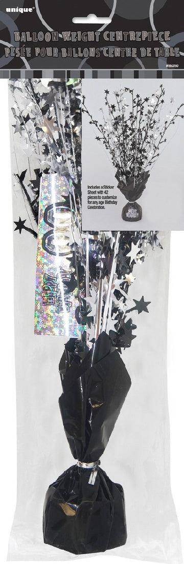 Glitz Black Foil Balloon Weight And Sticker Sheet