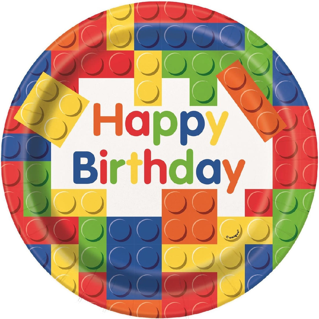 Building Blocks 8 Pack Paper Plates