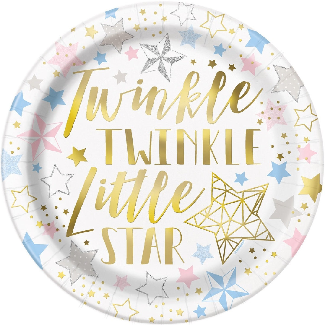 Twinkle Star Foil 8 Pack Paper Plates
