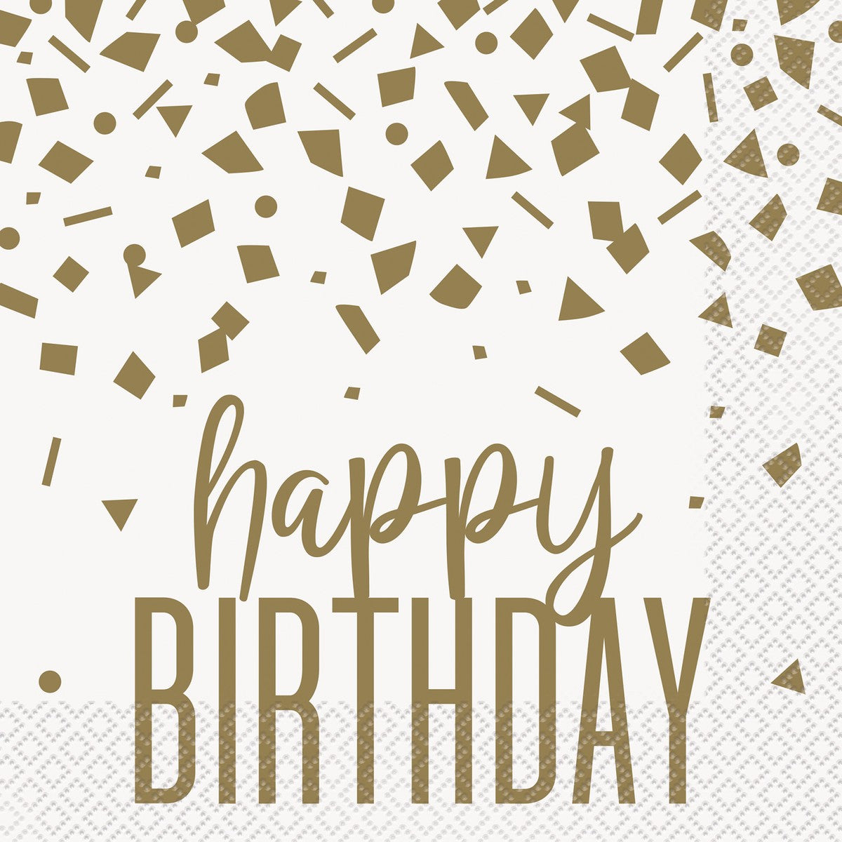 Gold B/day 16pklunch Napkins