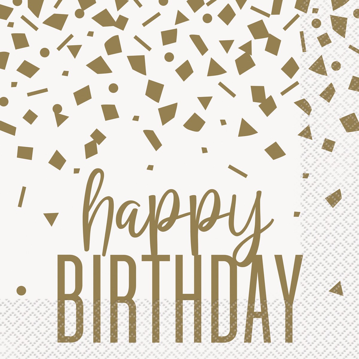 Gold B/day 16pklunch Napkins