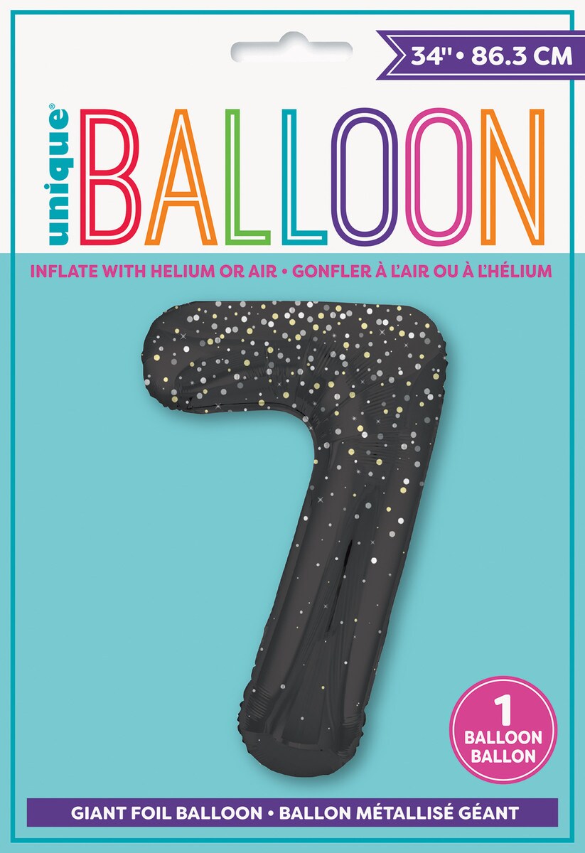 Balloon Giant Number 86cm Prism - Black 7