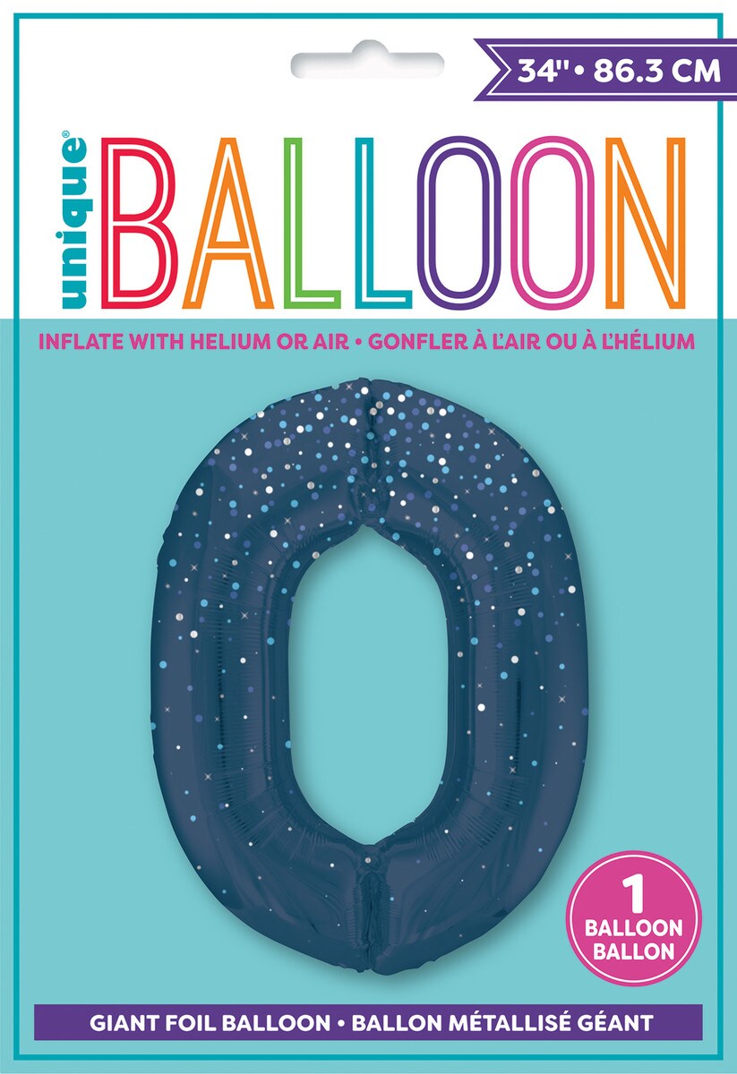 Balloon Giant Number 86cm Prism - Blue 0