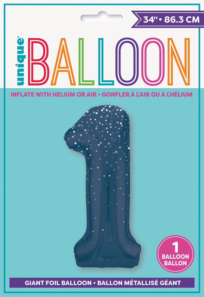 Balloon Giant Number 86cm Prism - Blue 1
