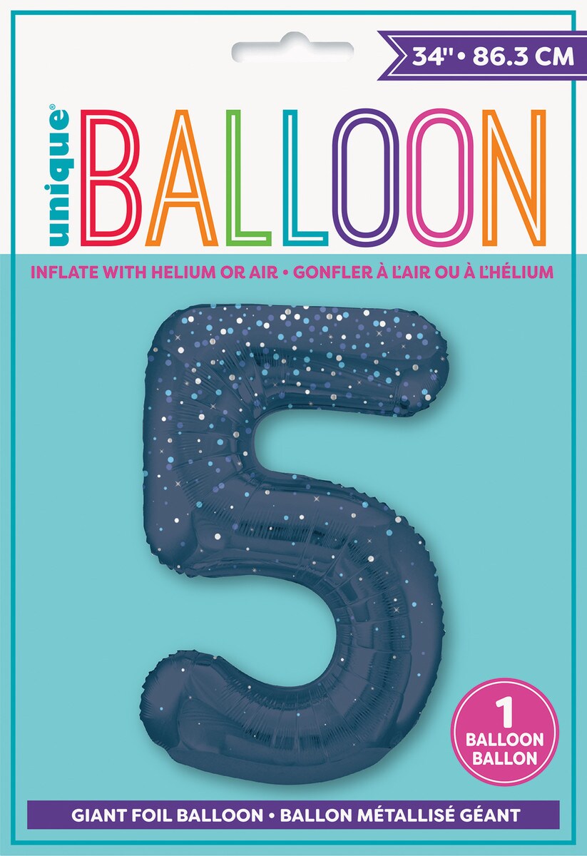 Balloon Giant Number 86cm Prism - Blue 5
