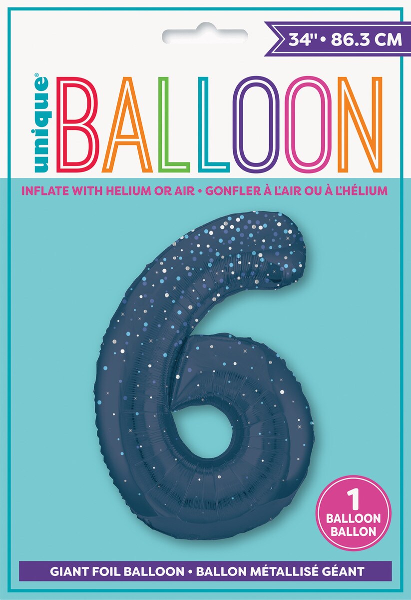 Balloon Giant Number 86cm Prism - Blue 6