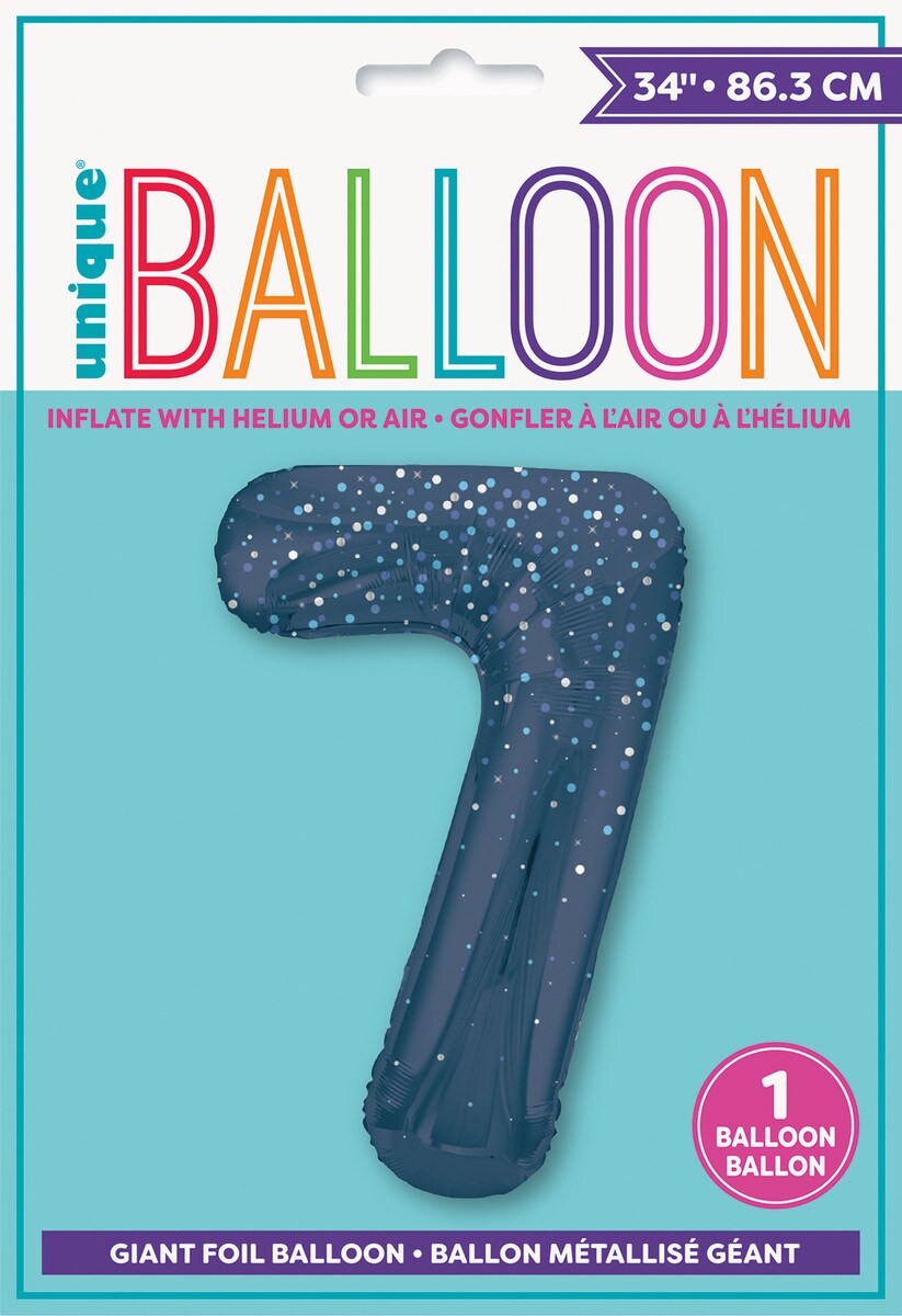 Balloon Giant Number 86cm Prism - Blue 7