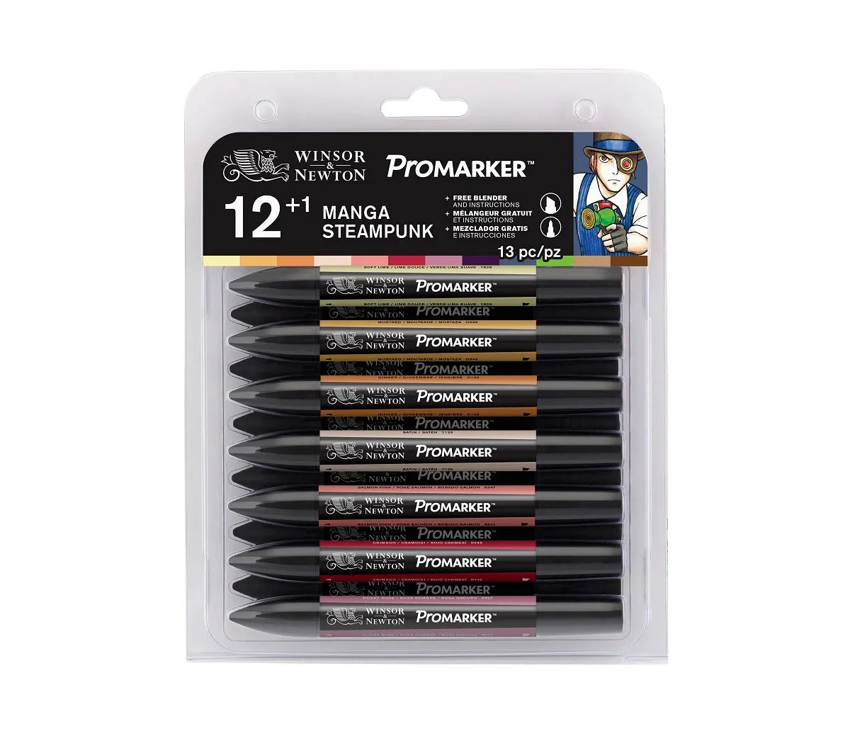 Winsor & Newton Promarker 12+1 Manga Steampunk