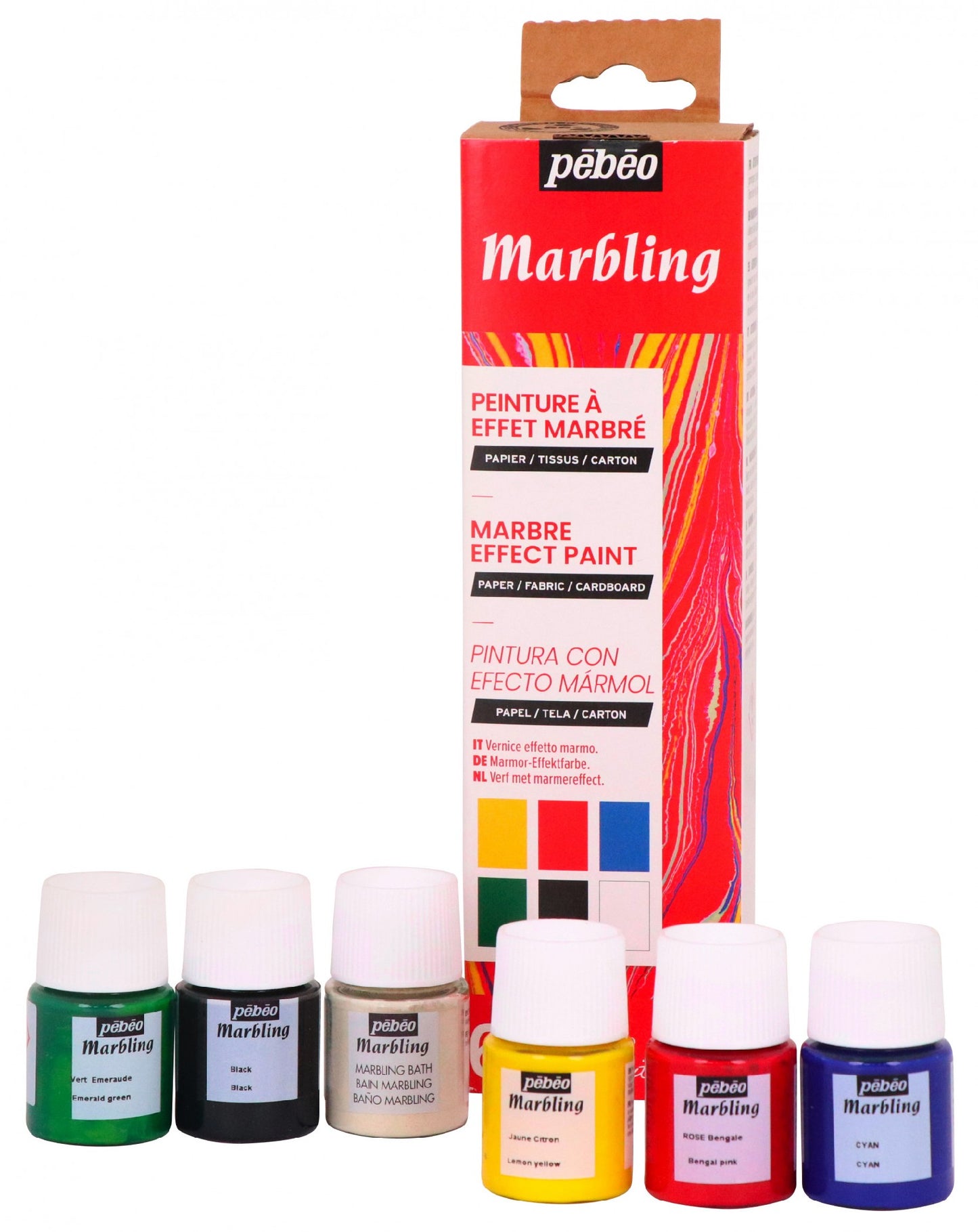 Pebeo Marbling Effect Paint 6X20ml
