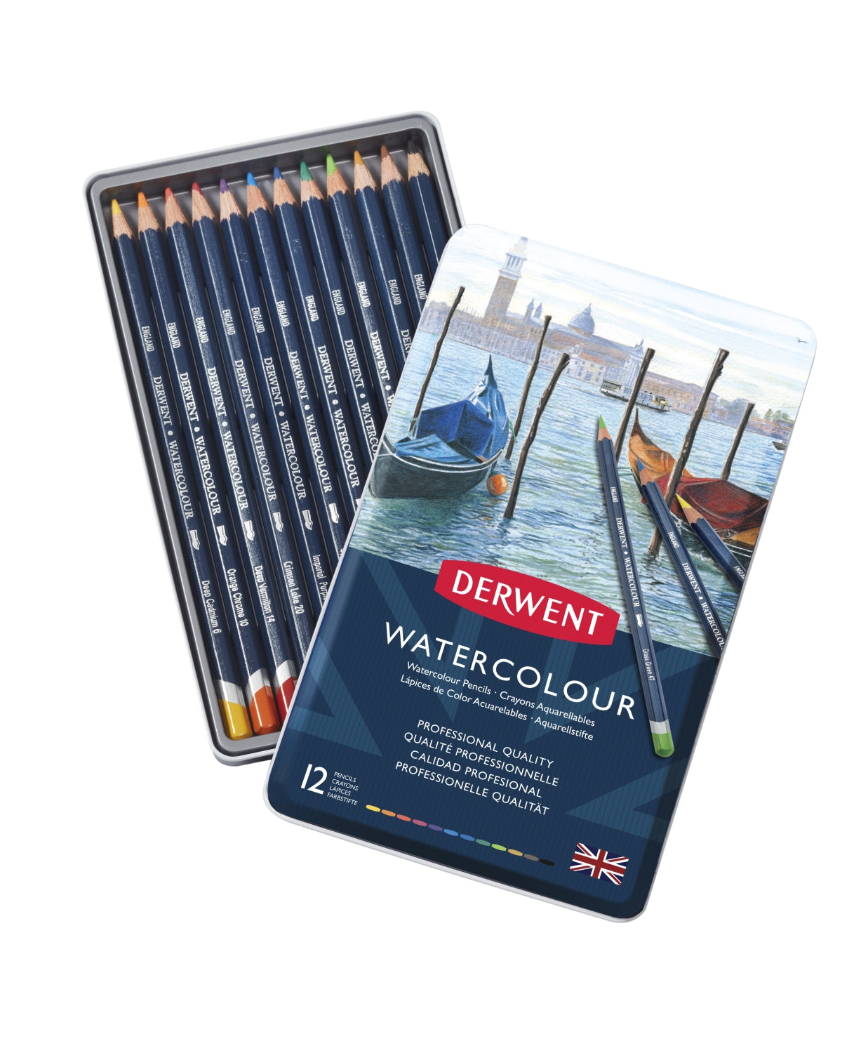 Derwent Watercolour Pencils Tin 12 Pack