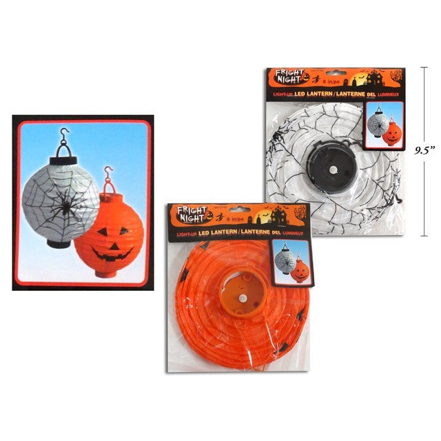 Halloween Light Up Paper Lantern 2 Assorted