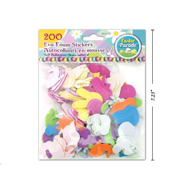 Easter Self-Adhesive Eva Foam Stickers 200Pcs