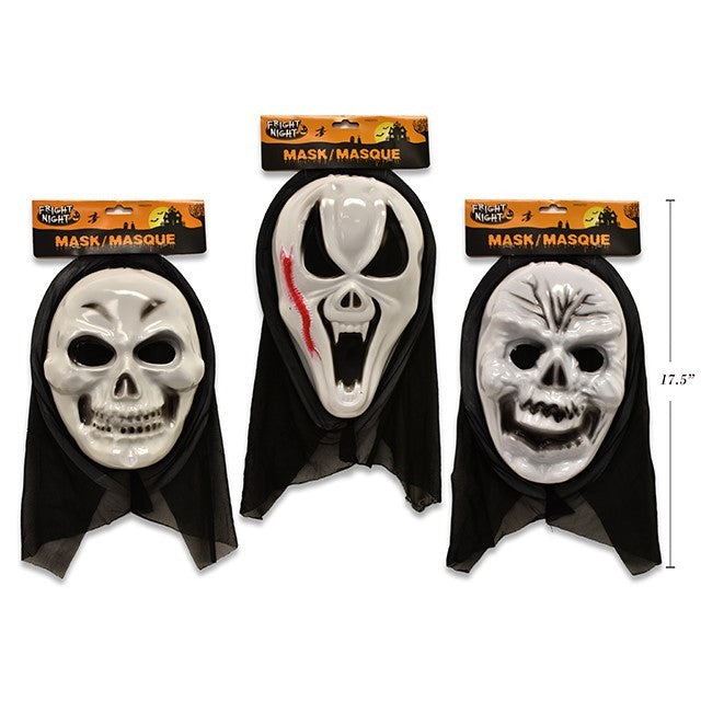 Halloween Mask Pvc Scary 3 Assorted