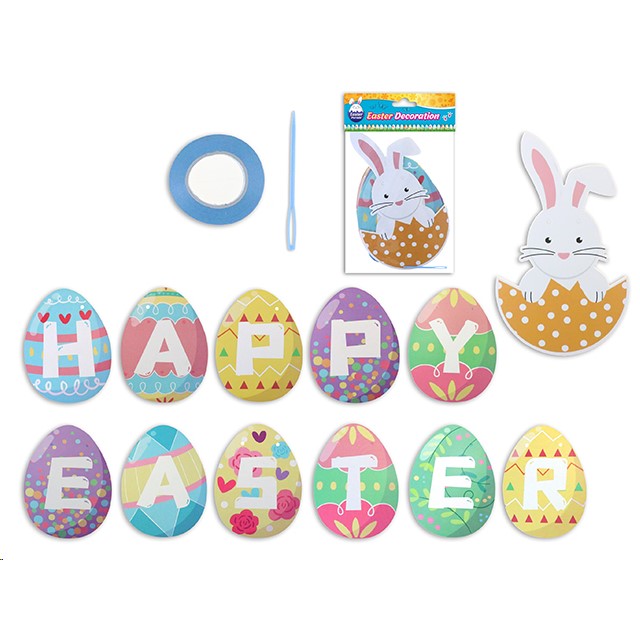 Easter Banner 3M 15Pk Happy Easter
