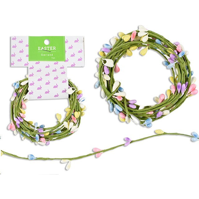 Easter Pearlized Berry Garland 2.59M