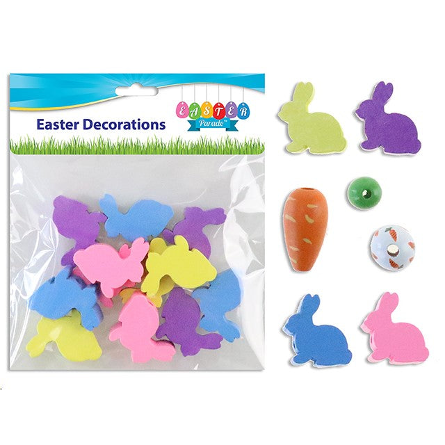 Easter Wooden Beads Assortment 12Pk