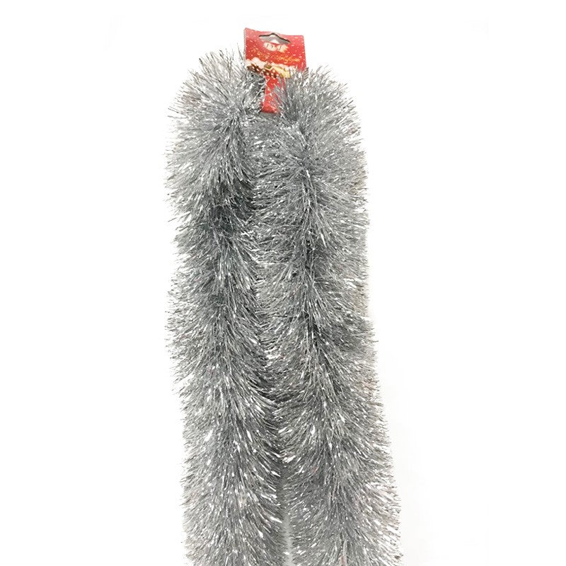 Christmas Tinsels 11cm 2m Extra Dense Silver