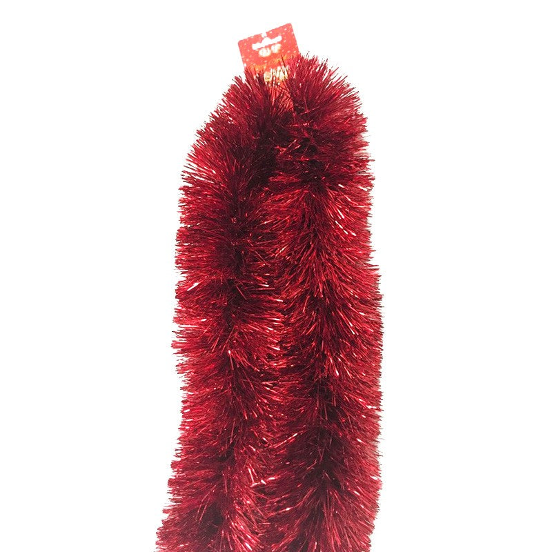 Christmas Tinsels 11cm 2m Extra Dense Red