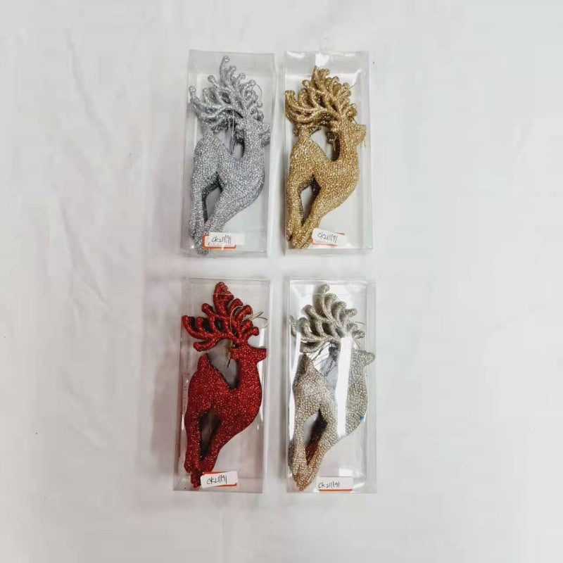 Christmas Glitter Reindeer 5pk 18cm