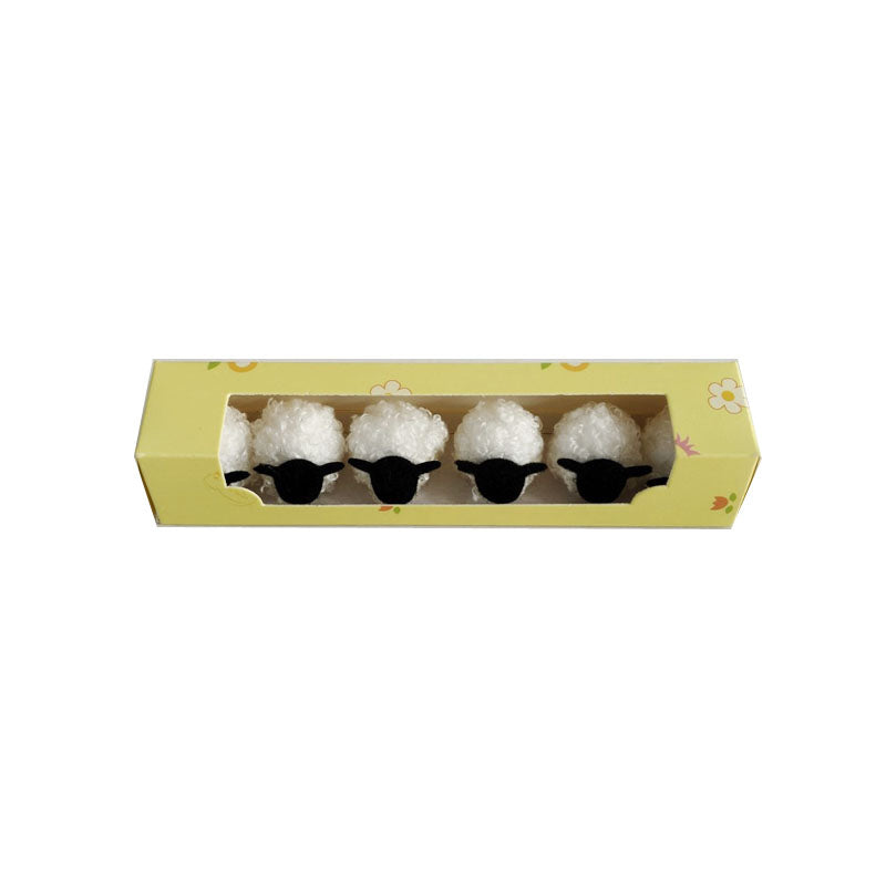 Easter Characters Pom Pom Lamb 6Pk 2Cm