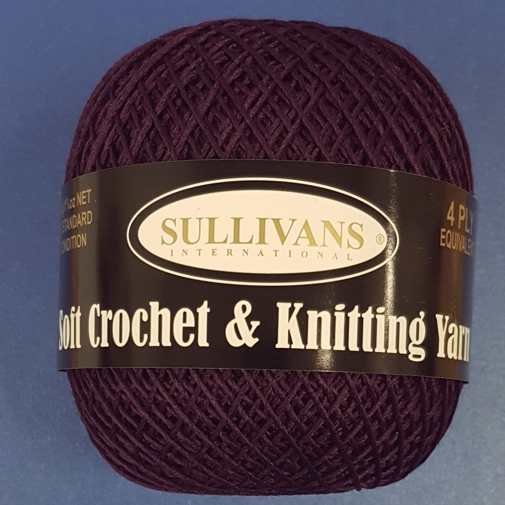 Soft Crochet & Knitting Yarn Aubergine