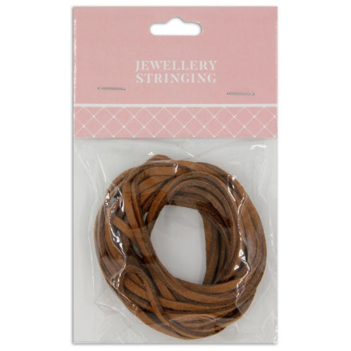 Suede Thonging Dark Tan 2mm 4m