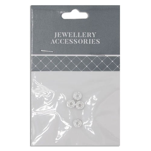 Spacer 6mm Diamante Rondel Crystal 4pcs