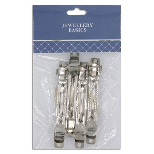 Hair Clasp Silver 4pcs