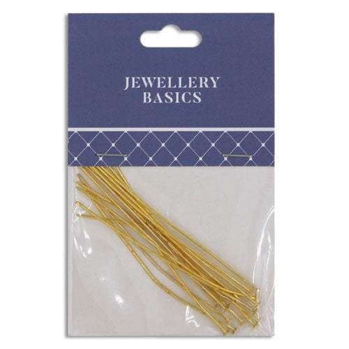 Head Pins 60mm 15ps Gold