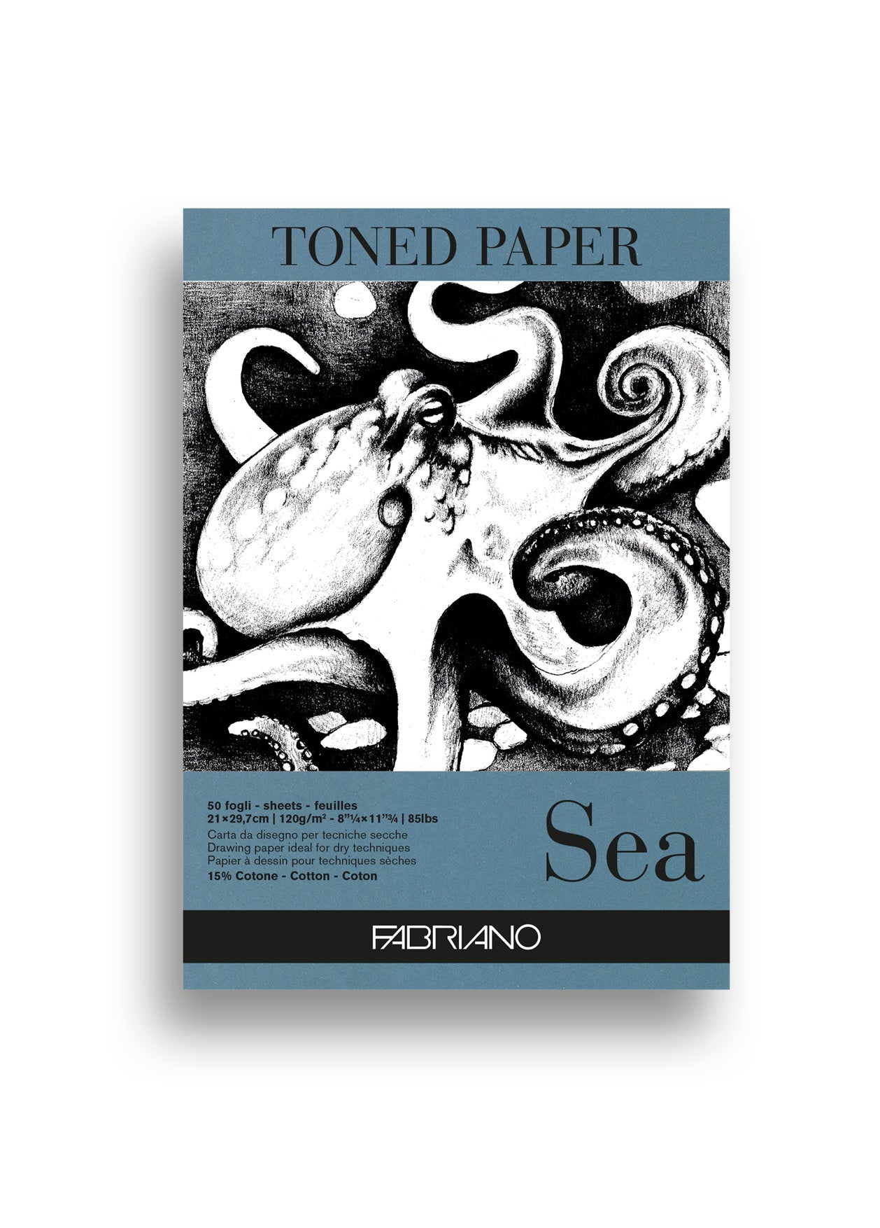 Fabriano Toned Pad 120Gsm A4 Sea 50 Shts