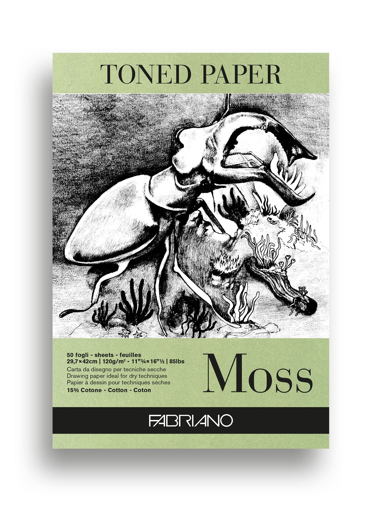 Fabriano Toned Pad 120Gsm A3 Moss 50 Shts