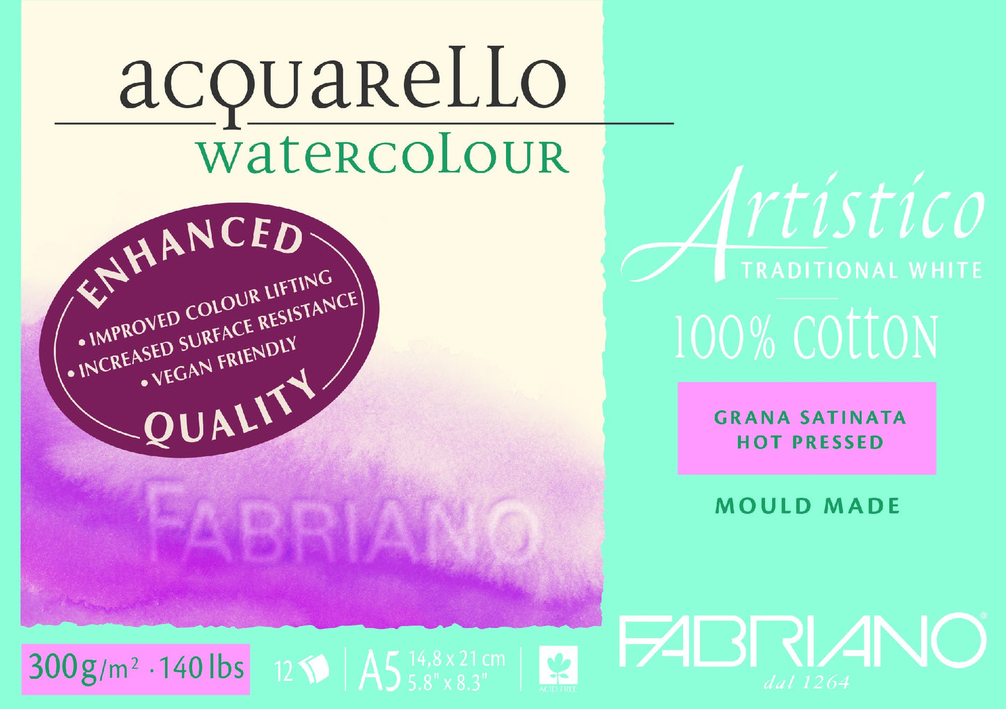 Fabriano Artistico Wc Enhanced 300Gsm A5 Smooth Tw