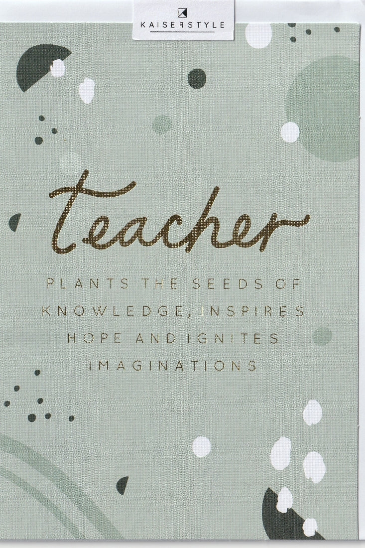 K Style Card - Teacher