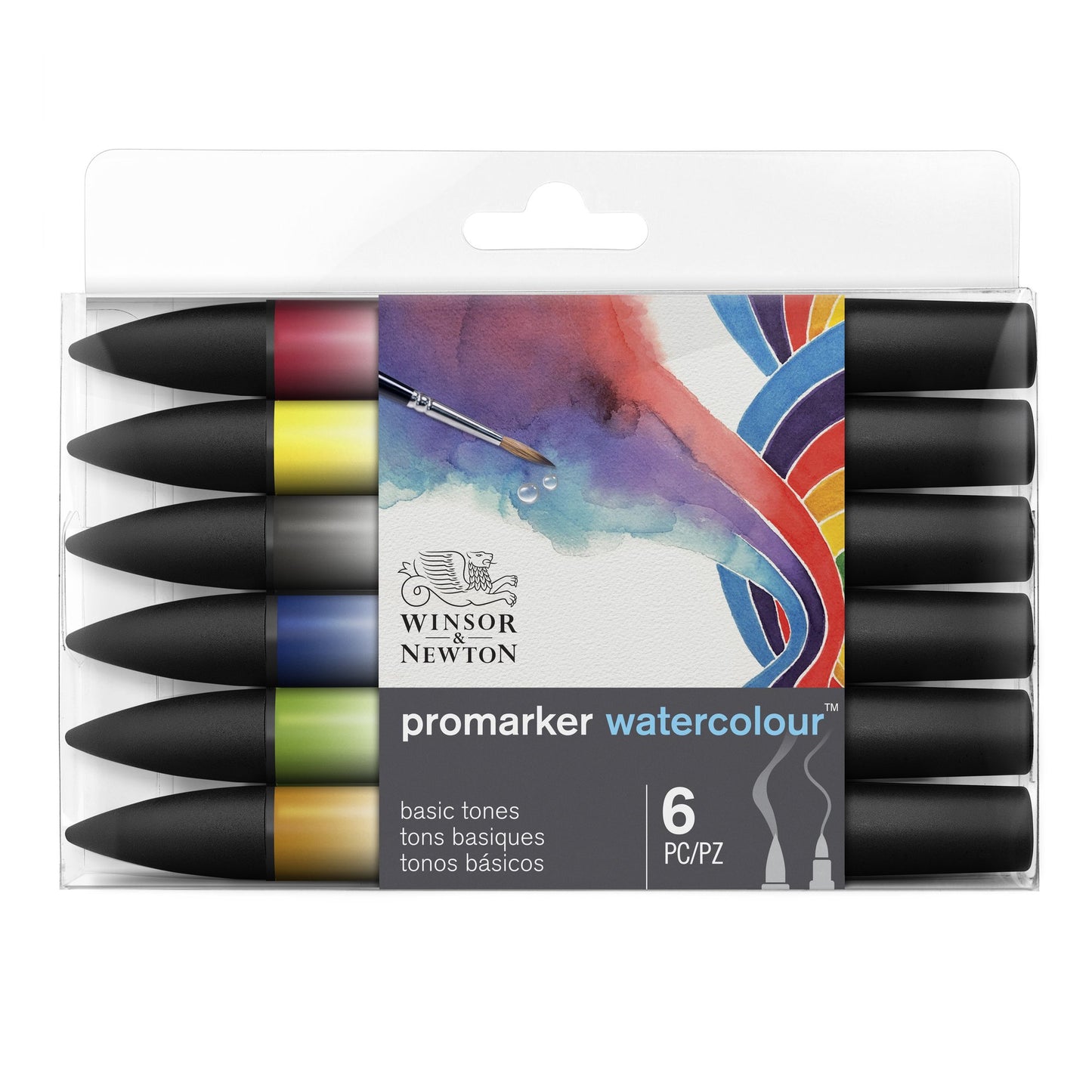 Winsor And Newton Promarker Watercolour Set 6 Basic Tones