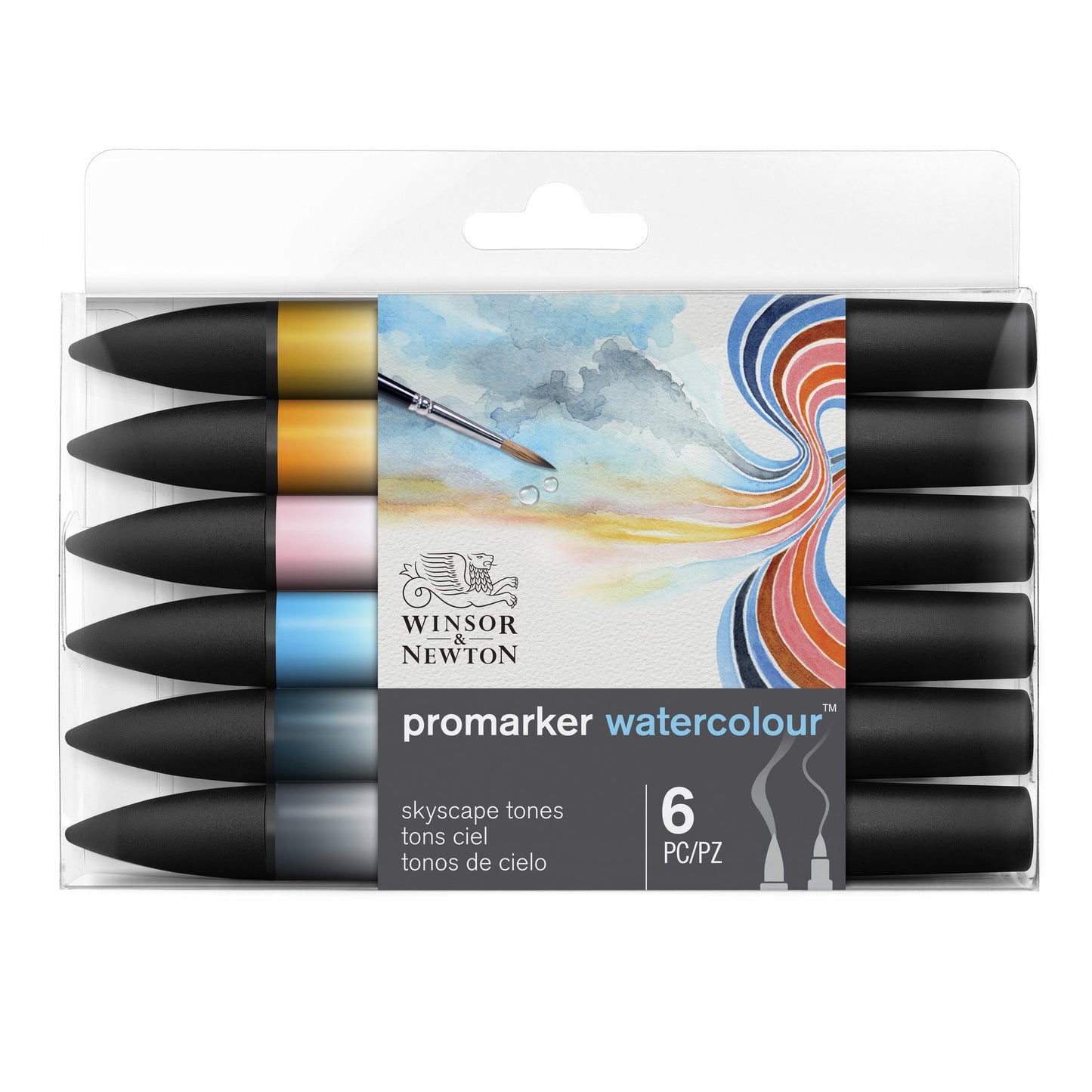 Winsor And Newton Promarker Watercolour Set 6 Skyscape Tones