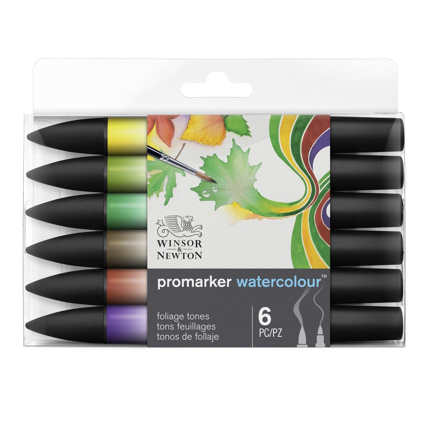 Winsor And Newton Promarker Watercolour Set 6 Foliage Tones