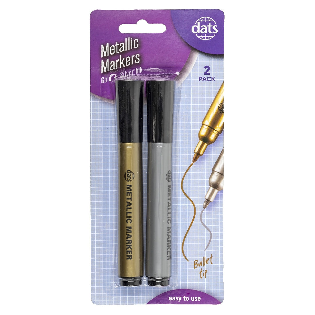 Markers Metallic Pk2 Gold And Silver