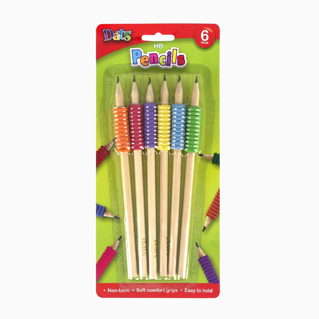Pencil Hb 6pk W Soft Comfort Grip