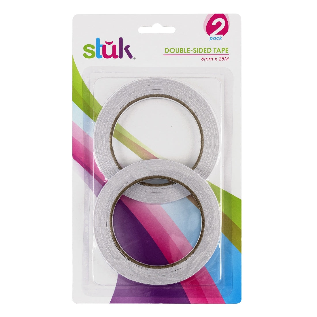 Tape Double Sided 6mm X 25m 2pk